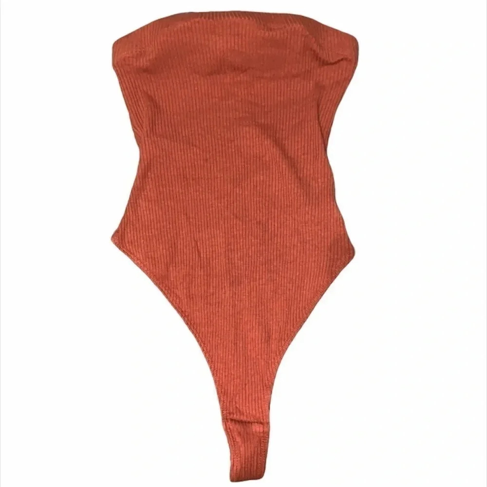 Out From Under Burnt Orange Thong Bodysuit